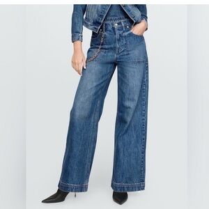 CULT GAIA Wide-Leg Chain Jeans